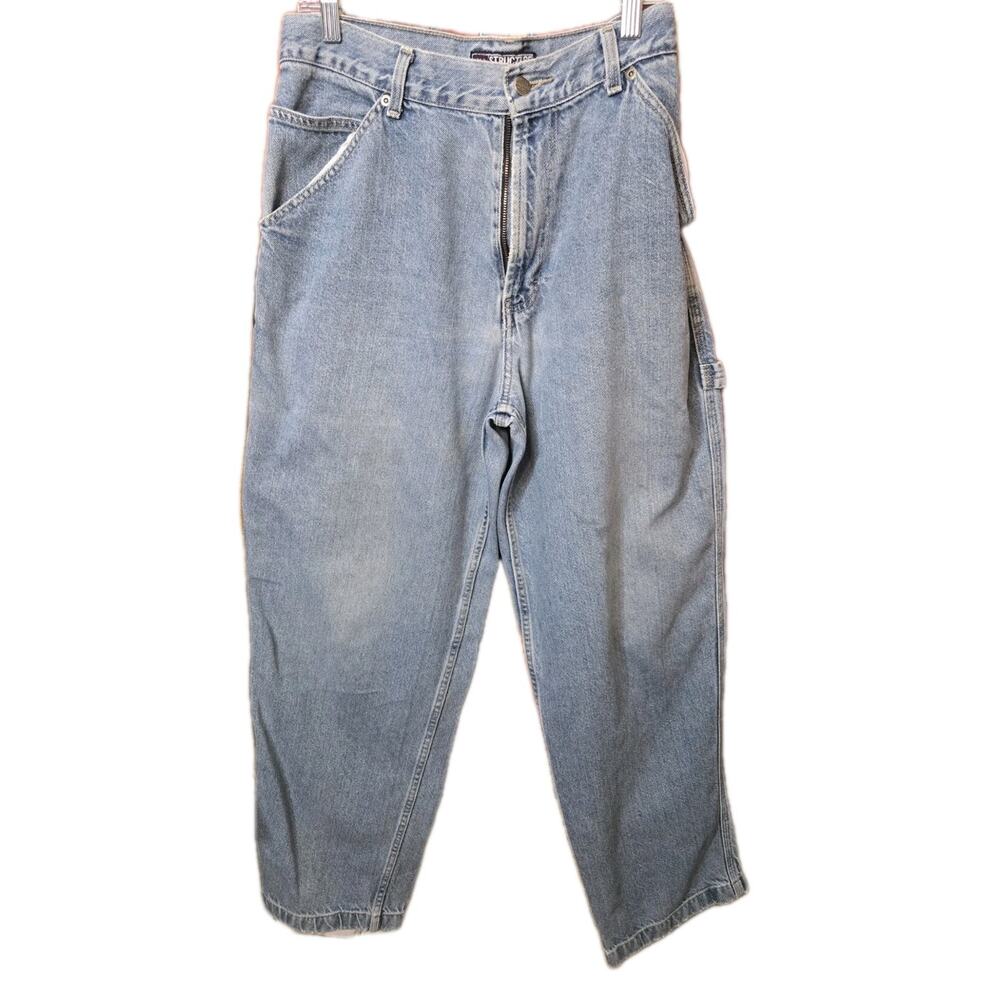 Structure Jeans 33x32 Blue Wide Leg Carpenter Baggy VTG Y2K Skater Stone Wash